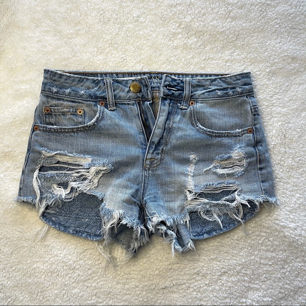 American Eagle Hi-Rise Festival Denim Shorts
